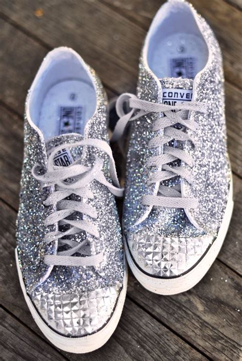 DIY Glitter Sneakers // Inspired by Miu Miu Embellished Shoes